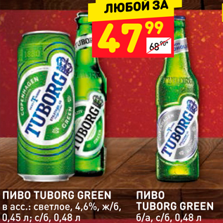 Акция - ПИВО TUBORG GREEN