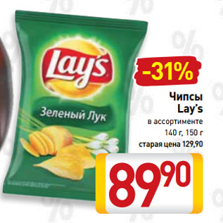 Акция - Чипсы Lay’s