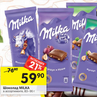 Акция - Шоколад Milka