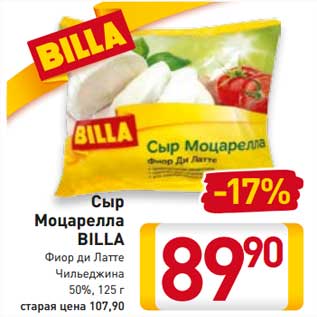 Акция - Сыр Моцарелла Billa