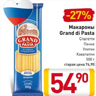 Акция - Макароны Grand di Pasta