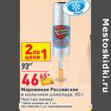 Магазин:Окей,Скидка:Мороженое Российское
в молочном шоколаде, 
Чистая линия
