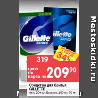 Акция - Средство для бритья Gillette