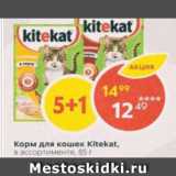 Магазин:Пятёрочка,Скидка:Корм для кошек Kitekat