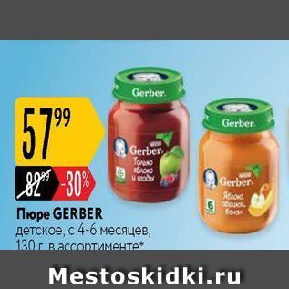 Акция - Пюре GERBER