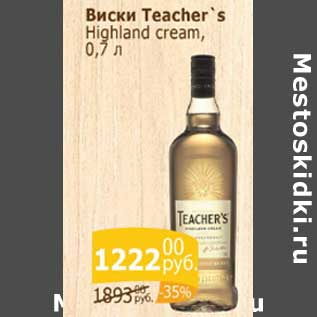 Акция - Виски Teacher
