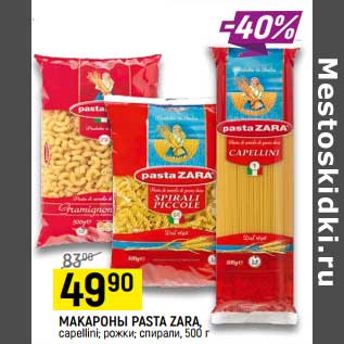 Акция - Макароны Pasta Zara