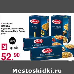 Акция - Макароны Barilla