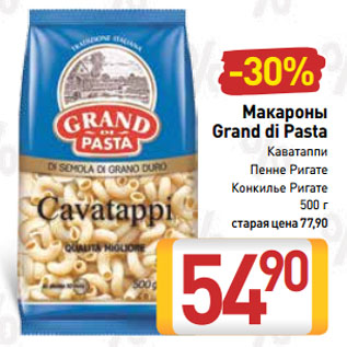 Акция - Макароны Grand di Pasta