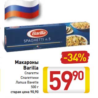 Акция - Макароны Barilla