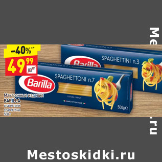 Акция - Макаронные изделия Barilla