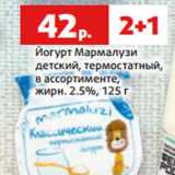 Магазин:Виктория,Скидка:Йогурт Мармалузи
детский, термостатный,
в ассортименте,
жирн. 2.5%, 125 г