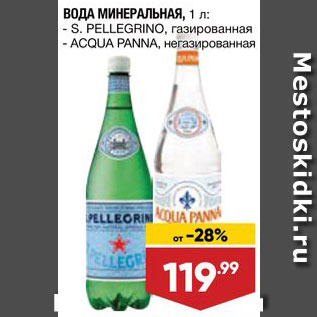 Акция - Вода S.Pellegrino/Acqua Panna