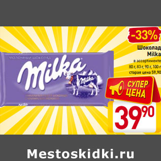 Акция - Шоколад Milka