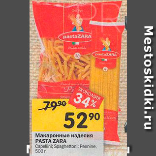 Акция - Макаронные изделия Pasta Zara