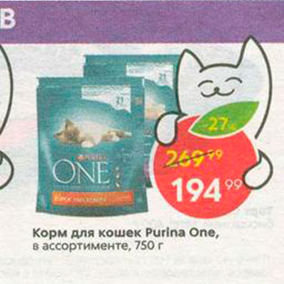 Акция - Корм для кошек Purina One