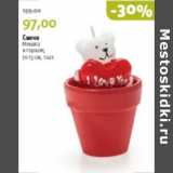 Магазин:Виктория,Скидка:СВЕЧКА МИШКА В ГОРШКЕ 