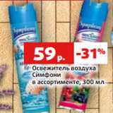 Магазин:Виктория,Скидка:Освежитель воздуха
Симфони
в ассортименте, 300 мл