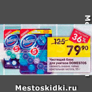 Акция - Чистящий блоК для унитаза DOMESTOS