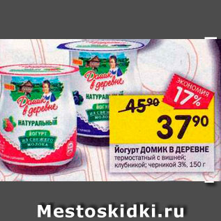 Акция - Йогурт домик В ДЕРЕВНЕ