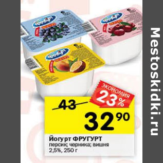 Акция - Йогурт Фругурт 2,5%