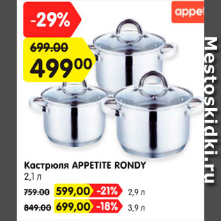 Акция - Кастрюля Appetite Rondy