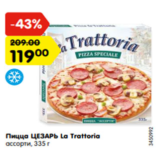 Акция - Пицца ЦЕЗАРЬ La Trattoria