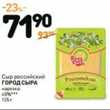 Дикси Акции - Сыр российский
ГОРОД СЫРА
нарезка
45%