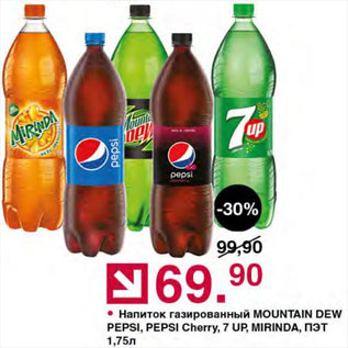 Акция - Напиток Mountain Dew/Pepsi/7Up/Mirinda