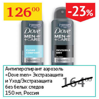 Акция - Антиперспирант аэрозоль Dove Men