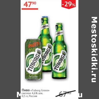Акция - Пиво Tuborg green 4.6%