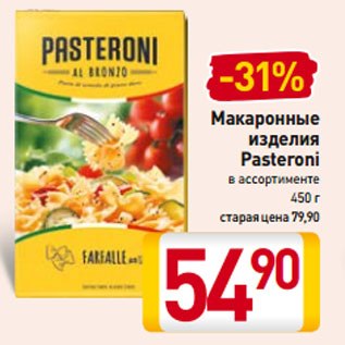 Акция - Макаронные изделия Pasteroni