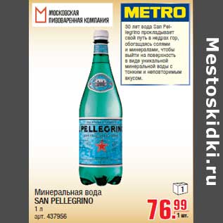 Акция - Минеральная вода SAN PELLEGRINO