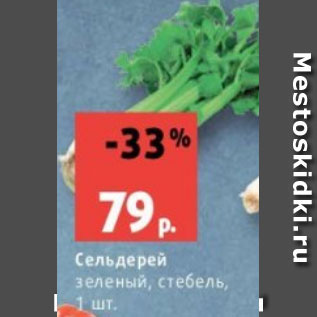 Акция - Сельдерей зеленый, стебель, 1 шт.