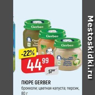 Акция - ПЮРЕ GERBER