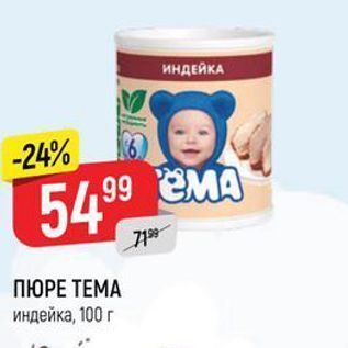 Акция - ПЮРЕ ТЕМА индейка, 100г