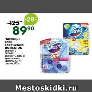 Акция - Чистящий блок для унитаза DOMESTOS