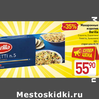 Акция - Макаронные изделия Barilla