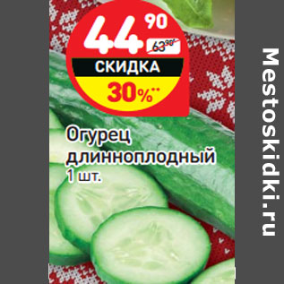 Акция - Огурец длинноплодный