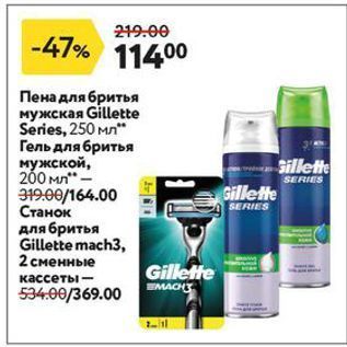 Акция - Пена для бритья мужская Gillette Series