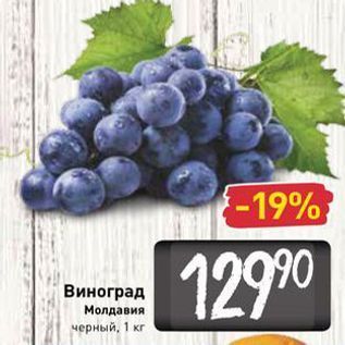 Акция - Виноград Молдавия черный, 1 кг