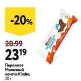 Магазин:Окей,Скидка:Пирожное Молочный ломтик Kinder