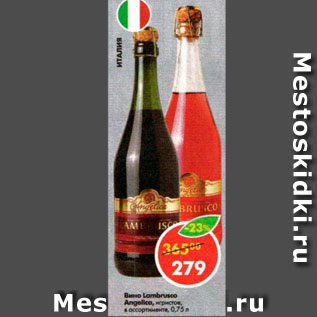 Акция - Вино Lambrusco Angelica