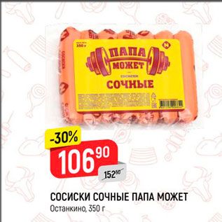 Акция - Сосиски сочные Папа может