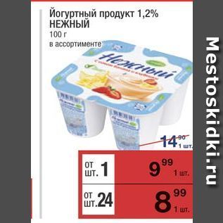 Акция - Йогуртный продукт 1,2% НЕЖНЫЙ