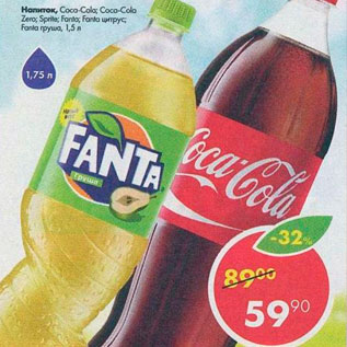 Акция - Напитки Coca-Cola; Fanta; Sprite