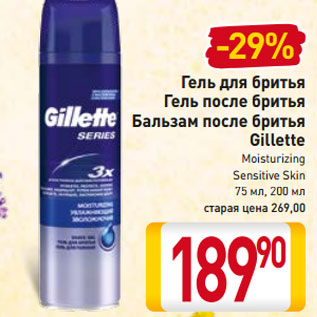 Акция - Gillette Moisturizing Sensitive Skin