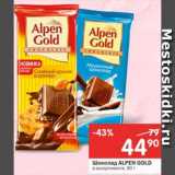 Магазин:Перекрёсток,Скидка:Шоколад Alpen Gold
