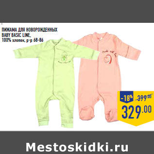 Акция - Пижама для новорожденных BABY BASIC LINE