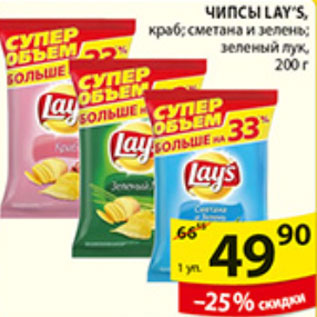 Акция - ЧИПСЫ LAYS